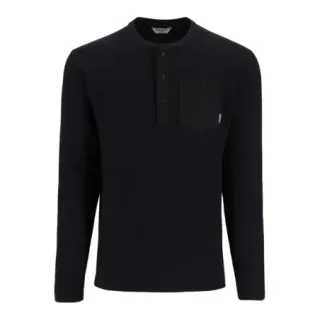 SIMMS Highline Henley Black T-shirt - Ardent flyfishing