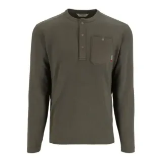 T-shirt SIMMS Highline Henley Smokey Olive - Ardent flyfishing