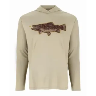 Tee shirt à capuche SIMMS Tech Hoody Artist Series Bimini Stone Trout Fly - Ardent flyfishing