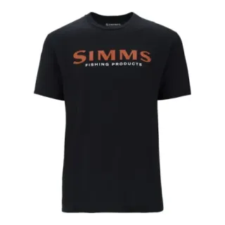Tee shirt SIMMS Logo Jet Black - Ardent flyfishing