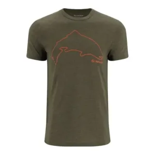 T-shirt SIMMS Trout Outline Loden Heather - Ardent flyfishing