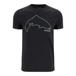 Tee shirt SIMMS Trout Outline Dark Gunmetal Heather - Ardent flyfishing