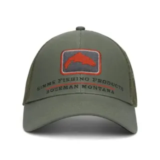 SIMMS Trout Icon Trucker Smokey Olive Cap