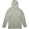 T-shirt SALTY CREW Apex perforated hood + mask Gray