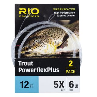 Bas de ligne RIO Trout Powerflex Plus (Pack de 2) 12' (3,70m)
