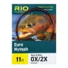 Bas de ligne RIO Euro Nymph 11' (3,40m) Départ marron pointe noir/blanc