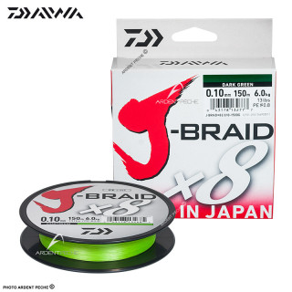 Treccia DAIWA J Braid X8 chartreuse 150m
