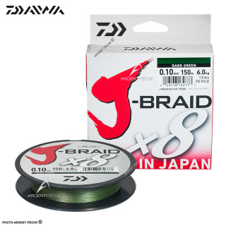 Trecciato DAIWA J Braid X8 verde 300m